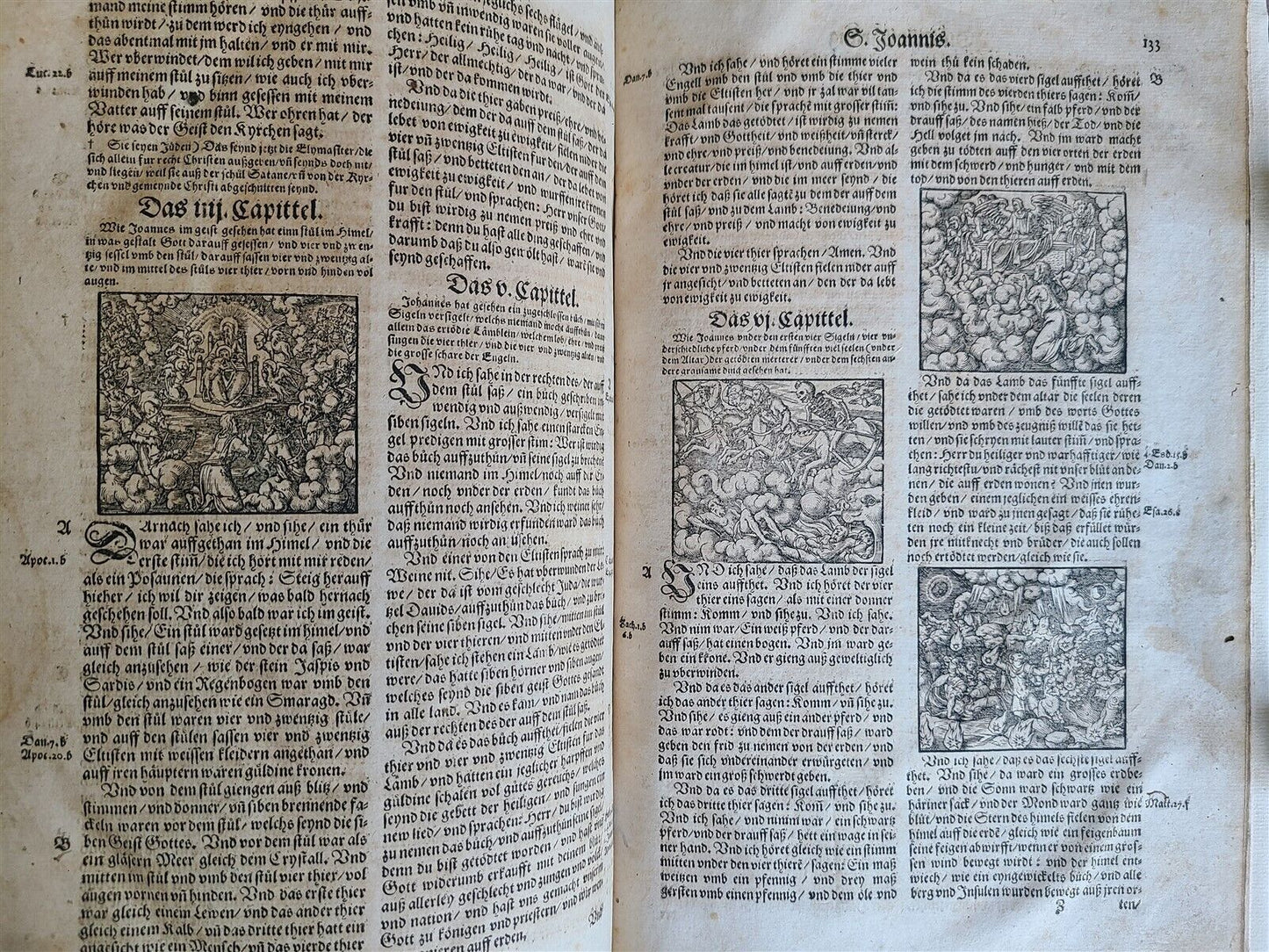 1597 BIBLE ILLUSTRATED by JM Bocksberger & Jost Amman FOLIO antique GERMAN