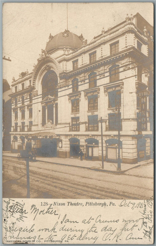 PITTSBURGH PA NIXON THEATRE ANTIQUE REAL PHOTO POSTCARD RPPC