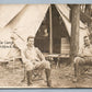 MILFORD PA YALE CAMP ANTIQUE REAL PHOTO POSTCARD RPPC