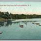 NEW BRUNSWICK NJ BOAT CLUB FLEET ANTIQUE POSTCARD