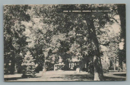 MAY'S LANDING NJ JOHN UNDERHILL MEMORIAL PARK VINTAGE POSTCARD