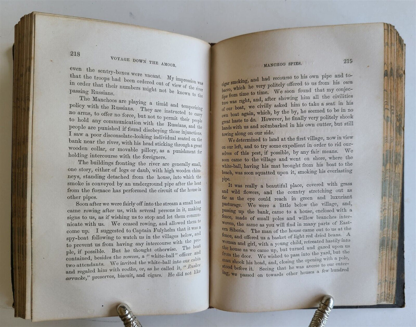 1860 VOYAGE DOWN THE AMOOR JORNEY THROUGH SIBERIA Russia PERRY COLLINS antique