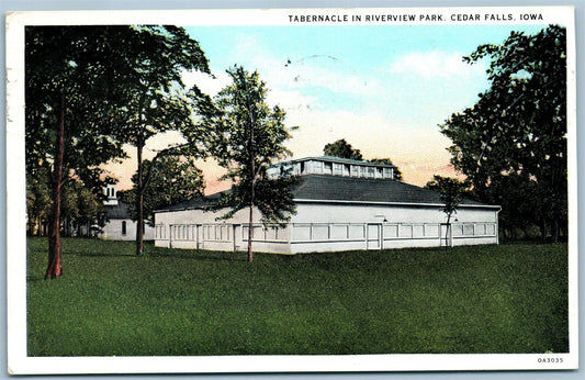 CEDAR FALLS IA TABERNACLE in RIVERVIEW PARK ANTIQUE POSTCARD