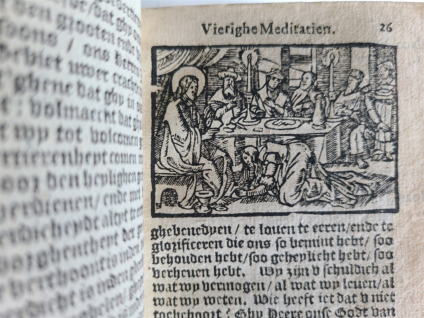 1602 ST. AUGUSTINE MEDITATIONS ILLUSTRATED antique 16th CENTURY original binding