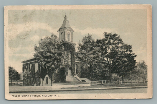MILFORD NJ PRESBYTERIAN CHURCH ANTIQUE POSTCARD