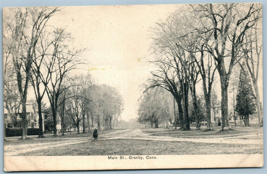 GRANBY CT MAIN STREET ANTIQUE POSTCARD