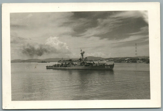 MILITARY SHIP U.S.S. NEW VINTAGE REAL PHOTO POSTCARD RPPC