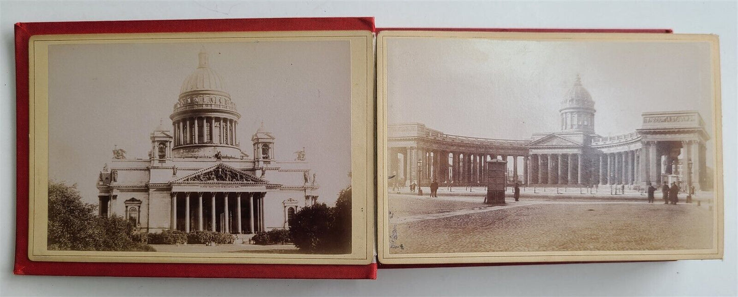 1880s RUSSIAN PHOTO BOOK antique SOUVENIR de ST. PETERSBOURG 24 CABINET PHOTOS