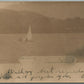 FRENCHTOWN NJ SAILING ANTIQUE REAL PHOTO POSTCARD RPPC