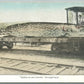 FISH ON RAILROAD CAR 1919 ANTIQUE EXAGGERATED POSTCARD