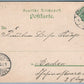 GRUSS AUS BASEL SWITZERLAND UNDIVIDED ARTISTIC ANTIQUE POSTCARD w/ STAMP