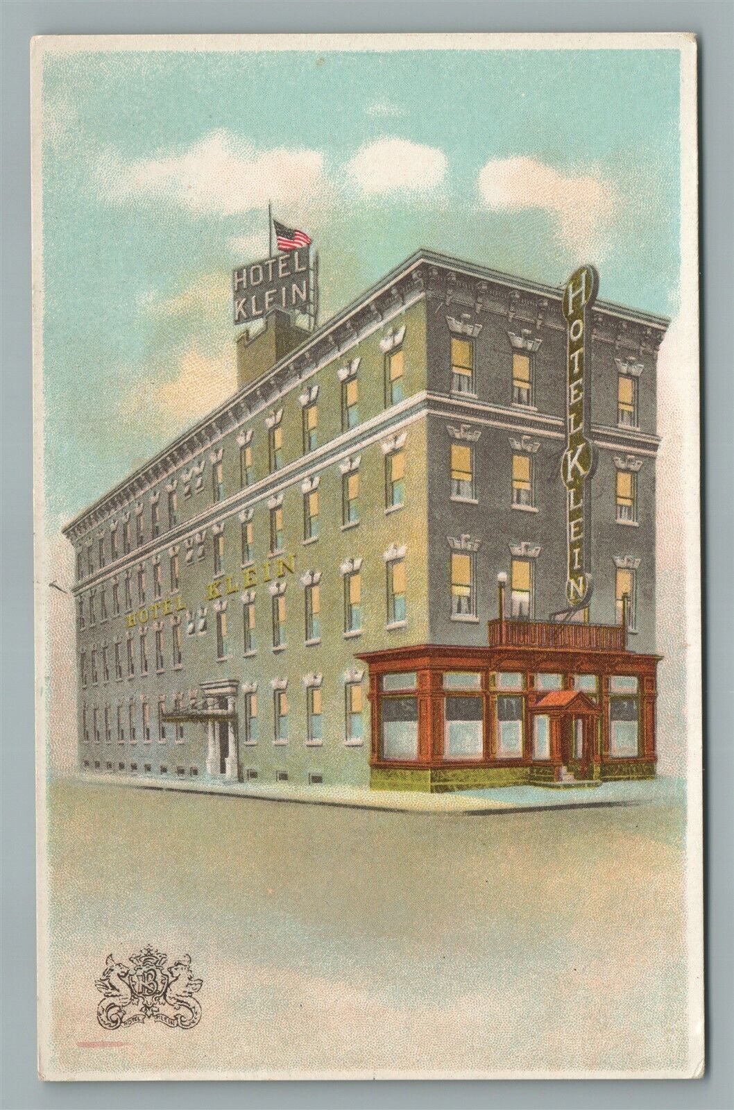 NEW BRUNSWICK NJ HOTEL KLEIN ANTIQUE POSTCARD