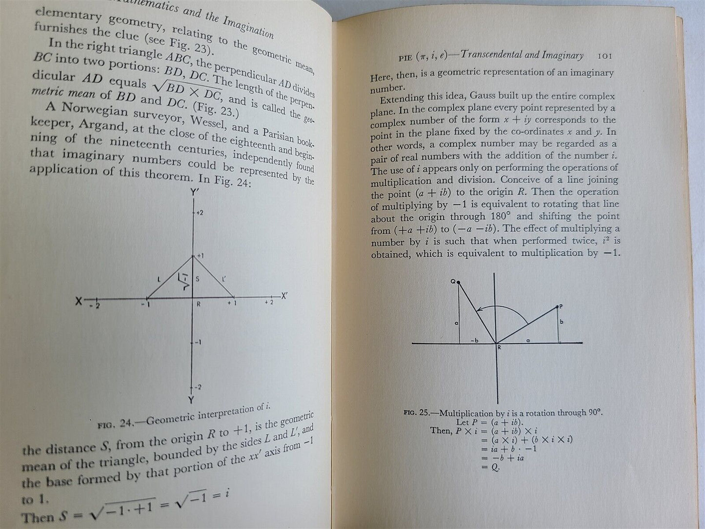 1940 MATHEMATICS and IMAGINATION by E.KASNER & J. NEWMAN vintage 1st EDITION