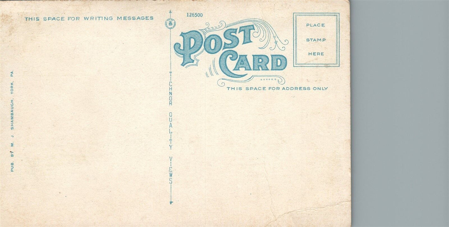 YORK PA KING STREET BRIDGE OVER CODORU CREEK ANTIQUE POSTCARD