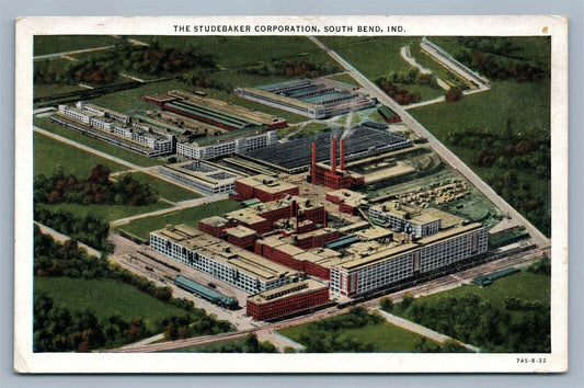 SOUTH BEND IND STUDEBAKER CORPORATION ANTIQUE POSTCARD