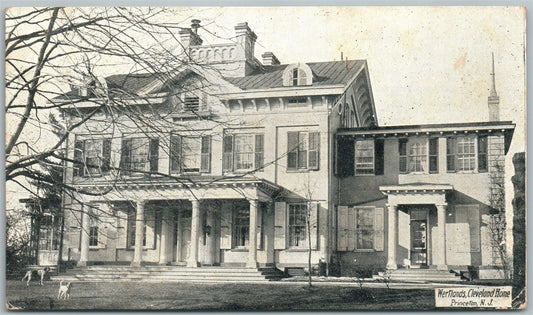 PRINCETON NJ WERTLANDS CLEVELAND HOME 1906 ANTIQUE POSTCARD