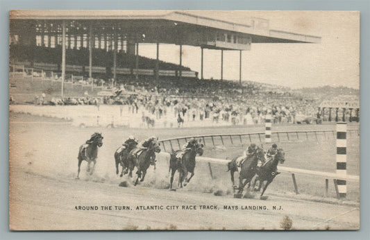 MAY'S LANDING NJ ATLANTIC CITY RACE TRACK VINTAGE POSTCARD