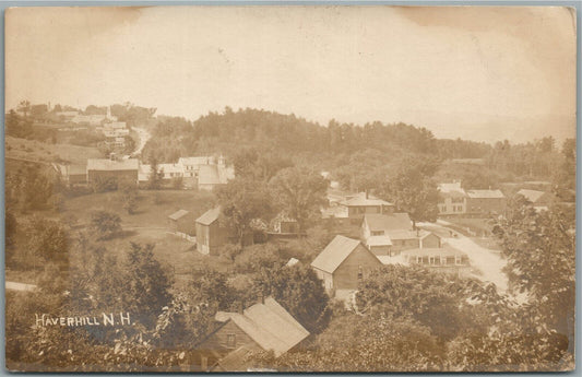 HAVERHILL NH BIRDS EYE VIEW ANTIQUE REAL PHOTO POSTCARD RPPC