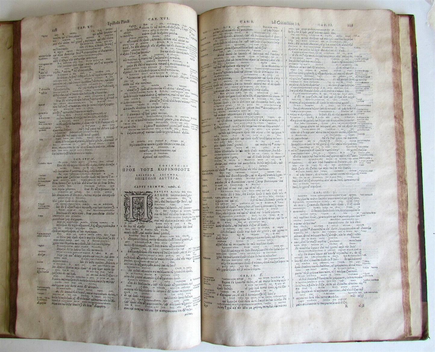 1584 GREEK BIBLE PLANTIN NEW TESTAMENT antique RARE 16th CENTURY FOLIO BIBLIA