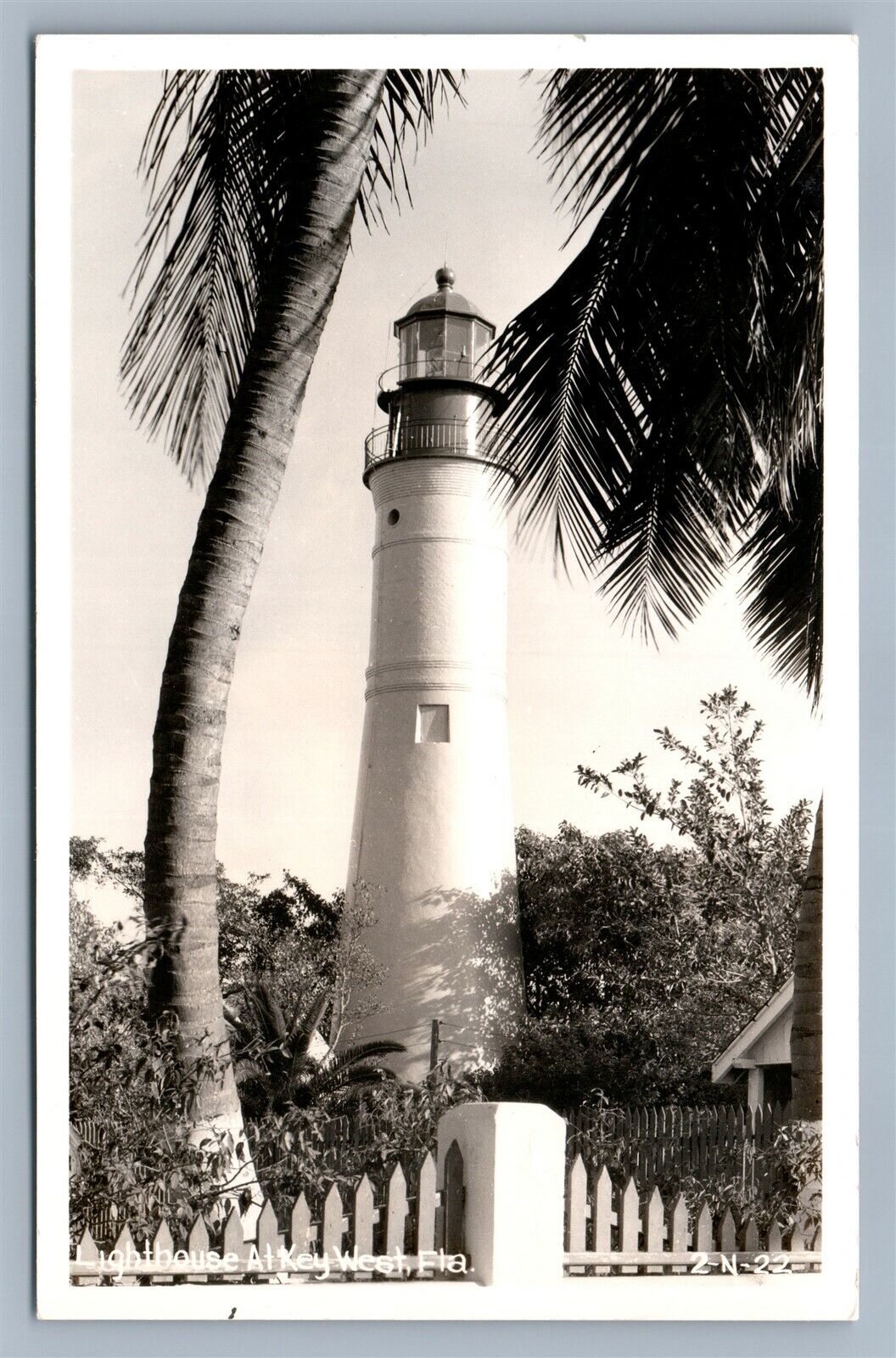 KEY WEST FL LIGHT HOUSE VINTAGE REAL PHOTO POSTCARD RPPC