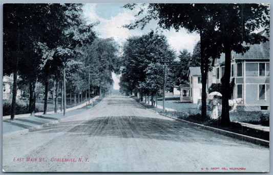 COBLESKILL NY EAST MAIN STREET ANTIQUE POSTCARD