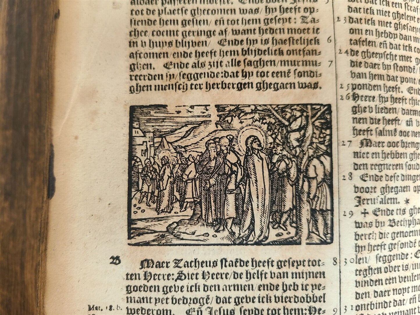 1599 BIBLE in DUTCH MOERENTORF BIBLIA SACRA FOLIO ILLUSTRATED antique 16th CENT.