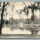 BROWNS MILLS NJ MIRROR LAKE AT THE DAM ANTIQUE POSTCARD