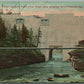 CATSKILL MTS NEW YORK CITY WATER SUPPLY WIRE FOOT BRIDGE ANTIQUE POSTCARD