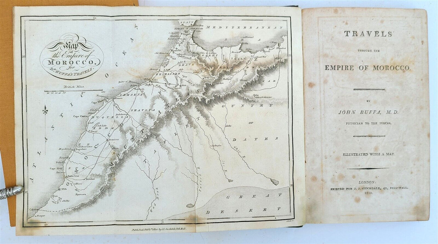 1810 TRAVELS THROUGH EMPIRE of MOROCCO by JOHN BUFFA antique ILLUSTRATED w/ MAP