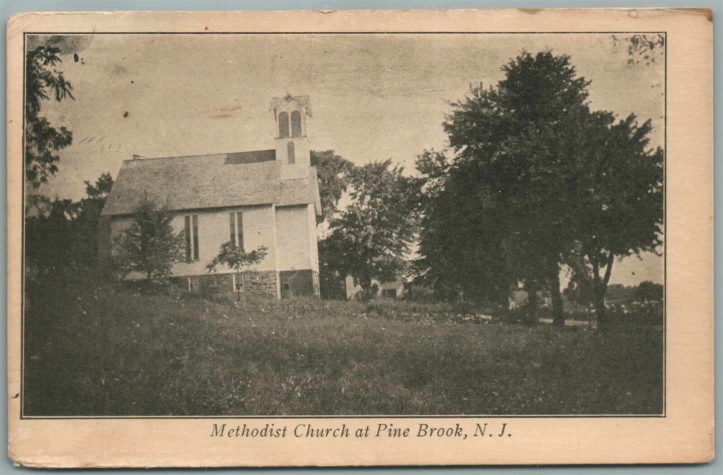 PINE BROOK NJ METHODIST CHURCH ANTIQUE POSTCARD