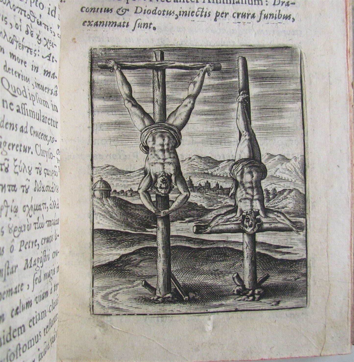 1602 DE CRUCE LIBRI TRES by Justus LIPSIUS antique ILLUSTRATED w/ 19 WOODCUTS