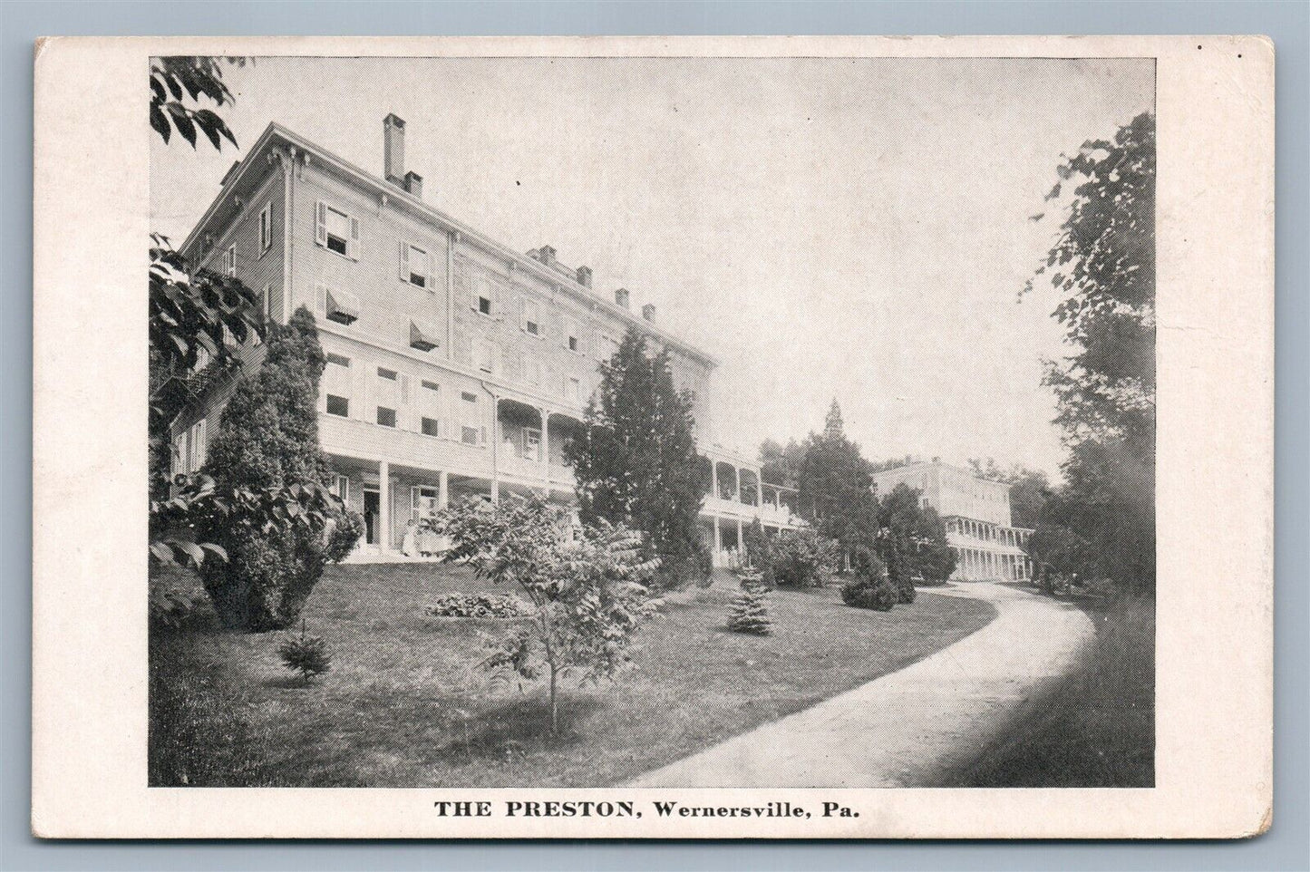 VERNERSVILLE PA THE PRESTON ANTIQUE POSTCARD
