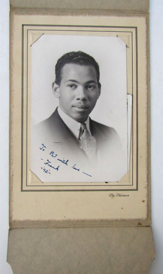 BLACK AMERICANA YOUNG MAN w/ TIE 1942 VINTAGE PHOTO