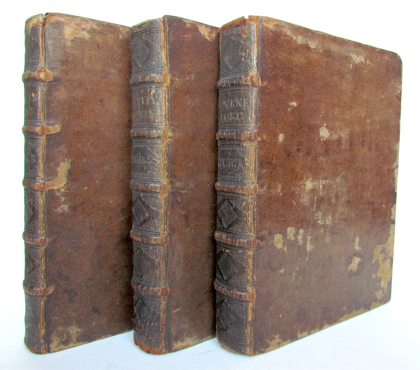 1700 BOTANY ILLUSTRATED 3 VOLUMES TOURNEFORT INSTITUTIONES REI HERBARIAE antique