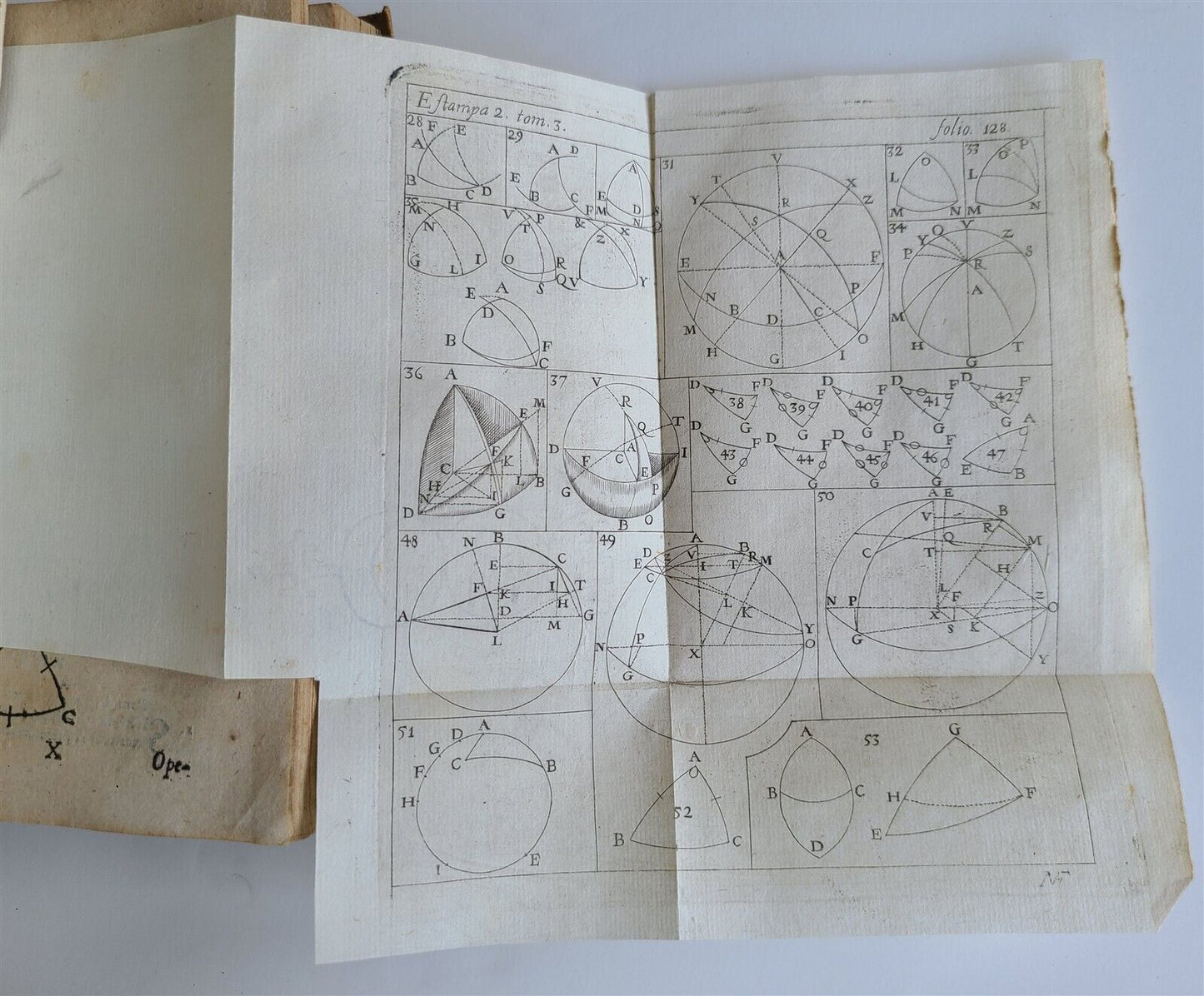 1727 MATHEMATICS in SPANISH Compendio mathematico antique TRIGONOMETRIA