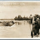 FISHING IS GREAT HERE ANTIQUE 1913 EXAGGERATED REAL PHOTO POSTCARD RPPC