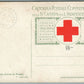 WWI ERA ITALIAN RED CROSS MILITARY ANTIQUE POSTCARD SOLDIER w/ RIFLE