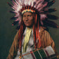 AMERICAN INDIAN FROM SONG OF HIAWATHA SERIES ANTIQUE POSTCARD