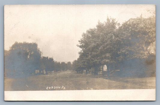 CORDON PA STREET SCENE ANTIQUE REAL PHOTO POSTCARD RPPC