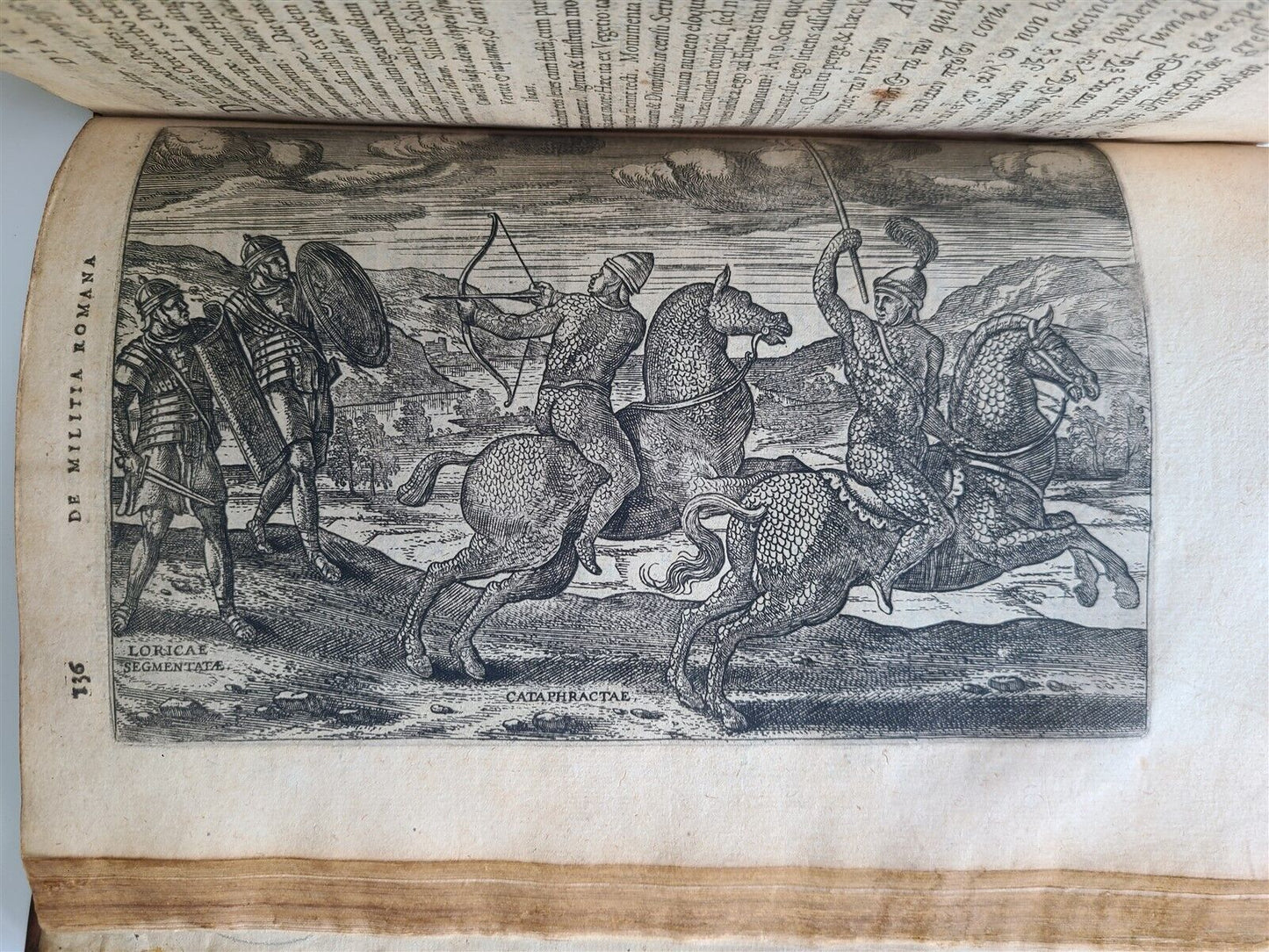 1602 DE MILITIA ROMANA by LIPSIUS antique ILLUSTRATED WARFARE Plantiniana