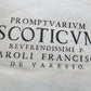 1690 VELLUM BINDING 2 FOLIO VOLUMES PROMPTUARIUM SCOTICUM C. FRANCISCI ANTIQUE