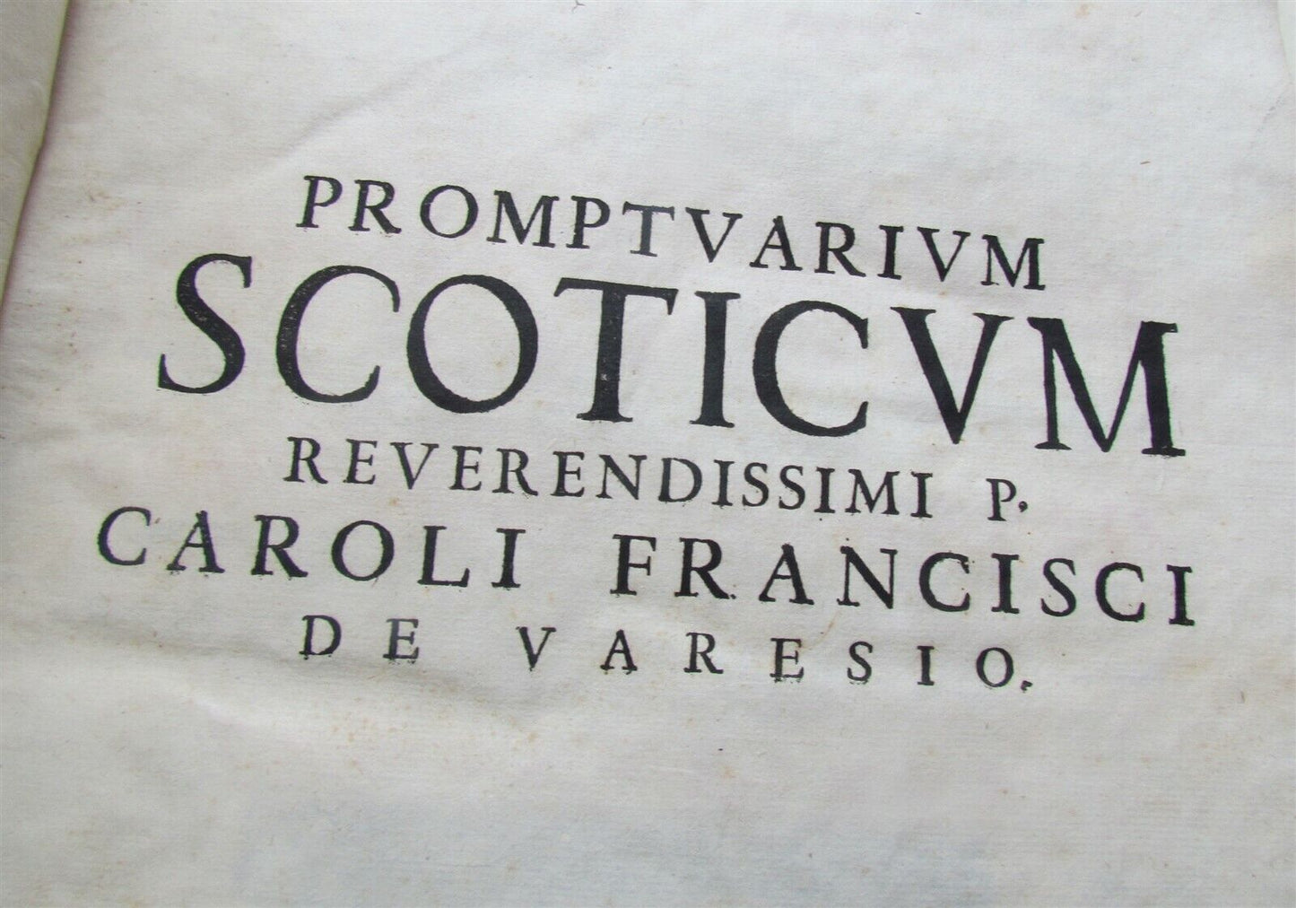 1690 VELLUM BINDING 2 FOLIO VOLUMES PROMPTUARIUM SCOTICUM C. FRANCISCI ANTIQUE