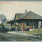 NORTHFIELD MA RAILROAD STATION RAILWAY TRAIN DEPOT ANTIQUE POSTCARD