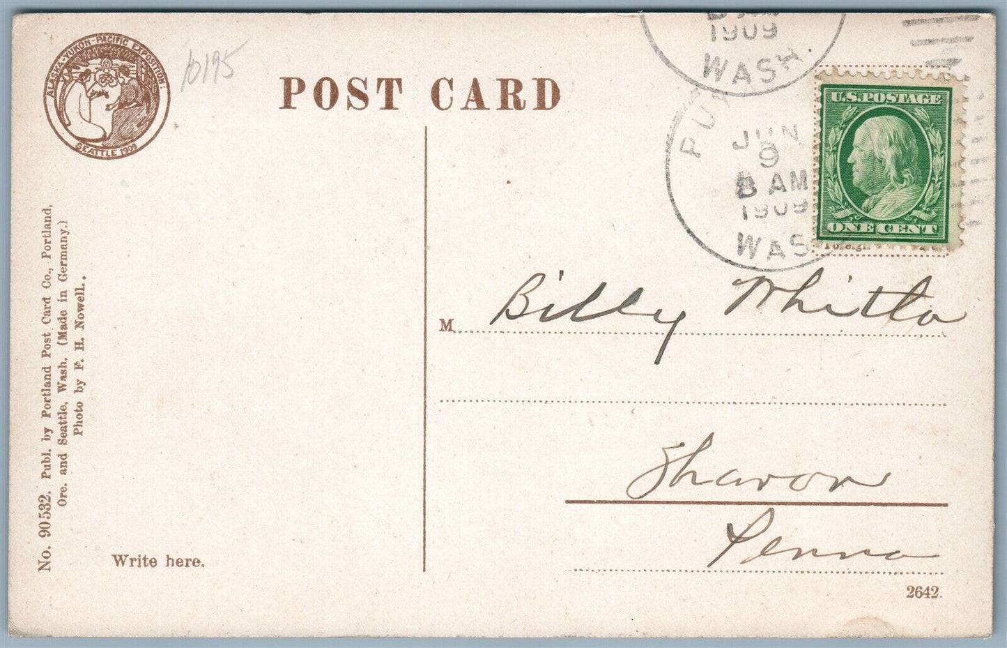 CHIEF OF LITTLE DIOMEDE ISLANDS & FAMILY BERING STRAITS 1909 ANTIQUE POSTCARD