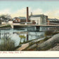 VALLEY FALLS RI BRIDGE & MILLS ANTIQUE POSTCARD