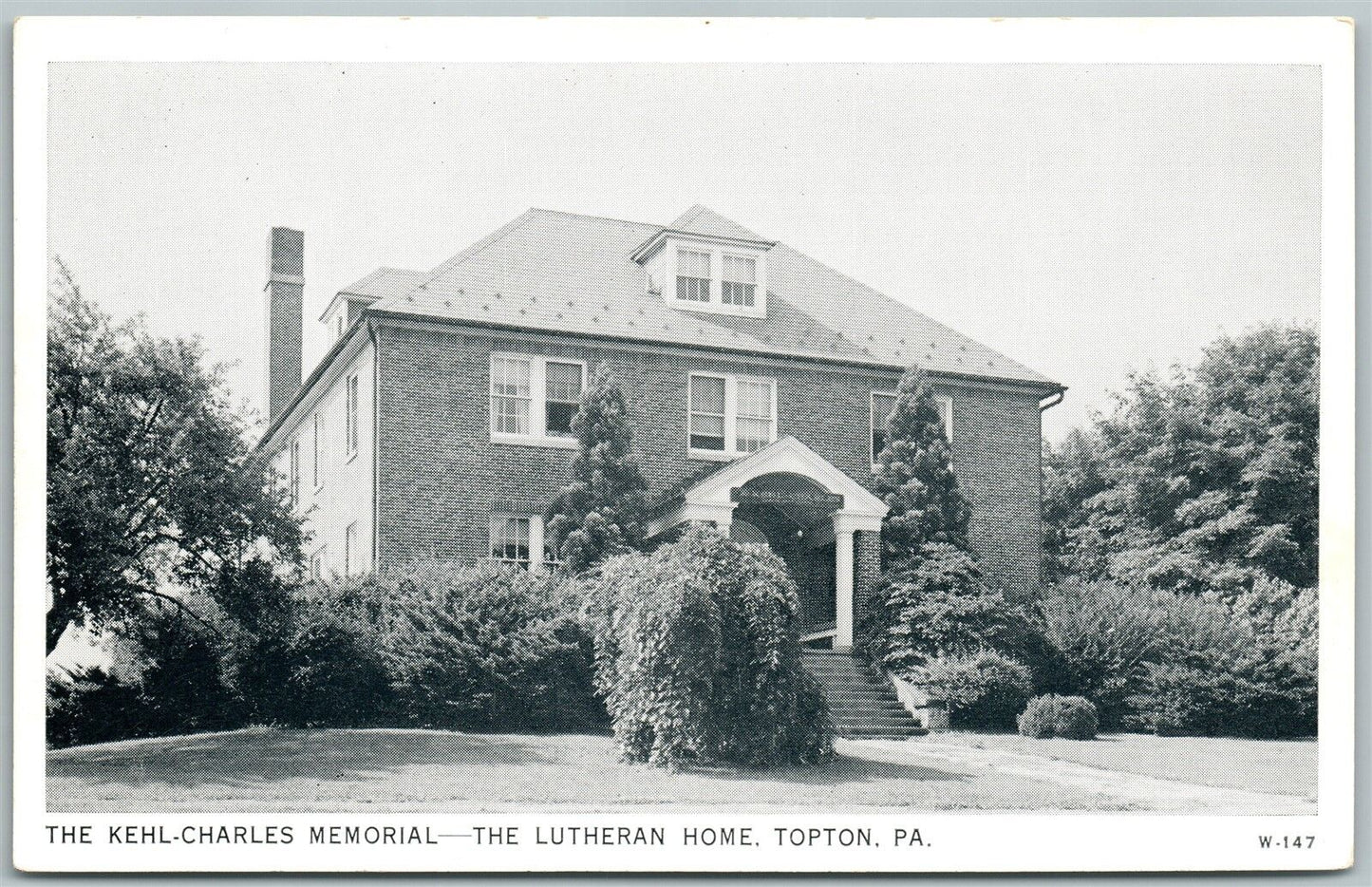 TOPTON PA LUTHERAN HOME KEHL-CHARLES MEMORIAL VINTAGE POSTCARD