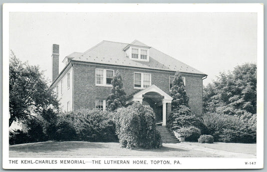 TOPTON PA LUTHERAN HOME KEHL-CHARLES MEMORIAL VINTAGE POSTCARD