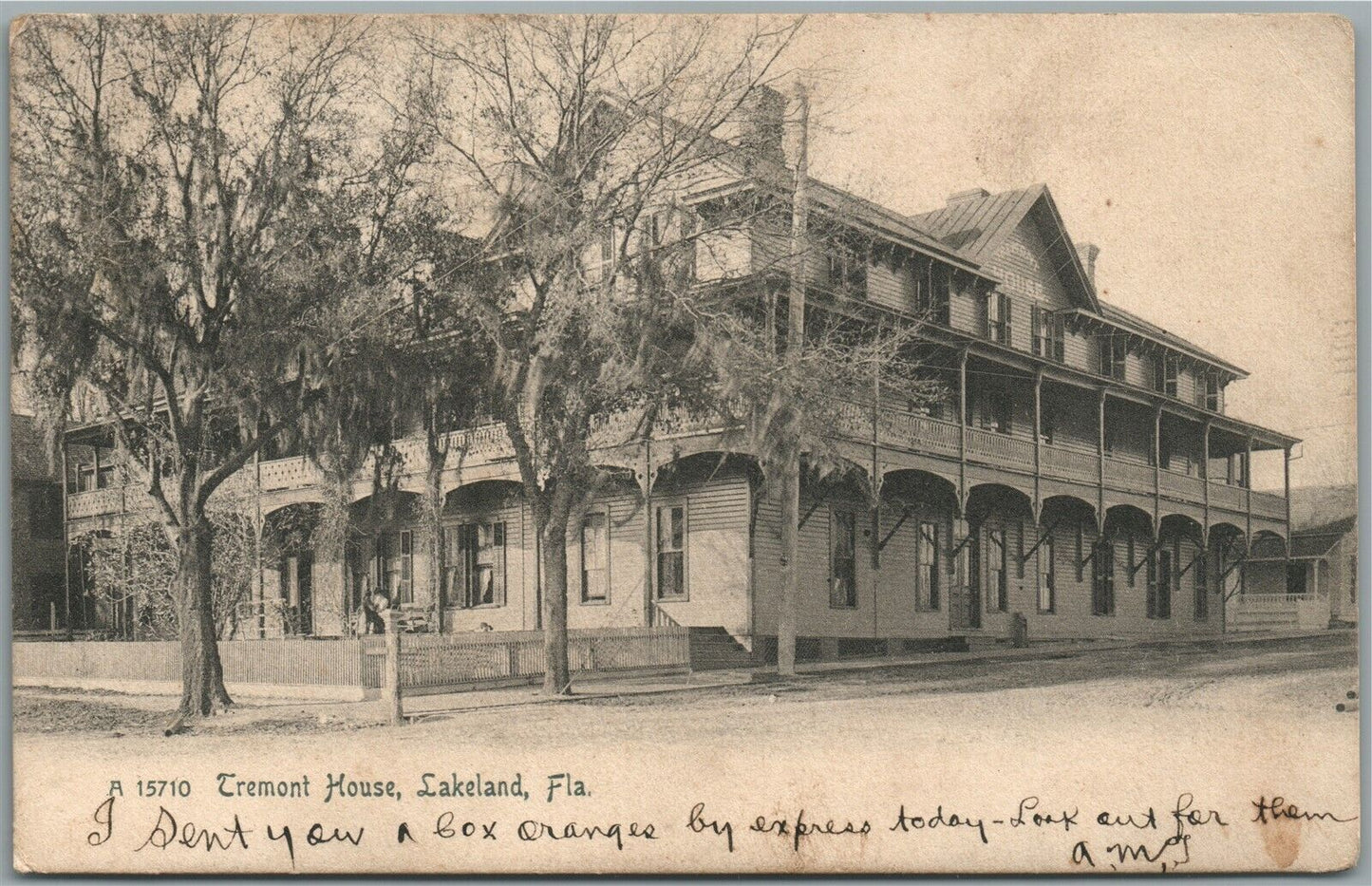 LAKELAND FL TREMONT HOUSE ANTIQUE POSTCARD