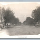 CLINTON WI STREET SCENE ANTIQUE REAL PHOTO POSTCARD RPPC