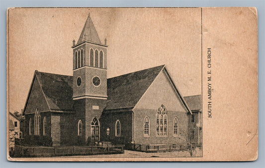 SOUTH AMBOY NJ ME CHURCH ANTIQUE POSTCARD